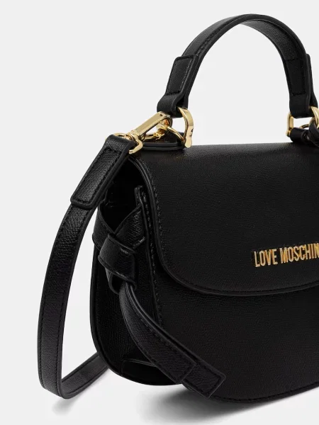 Кожаная сумка через плечо Love Moschino