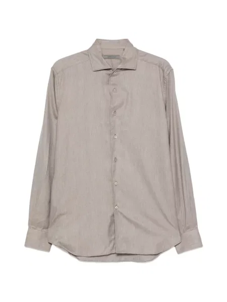 Lung cămașă Corneliani cu model herringbone