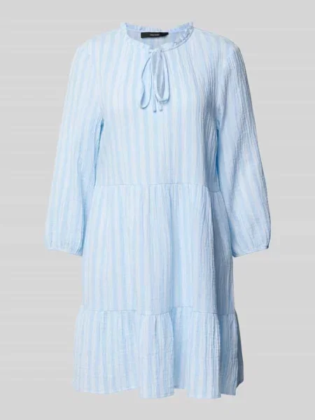 Sukienka midi taliowana z czystej bawełny model ‘NANNA’ Vero Moda