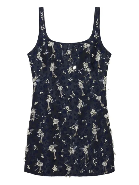 Mała sukienka mini Simkhai żakardowa garniturowa niebieska