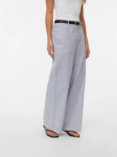 VERO MODA Pantaloni albastru alb