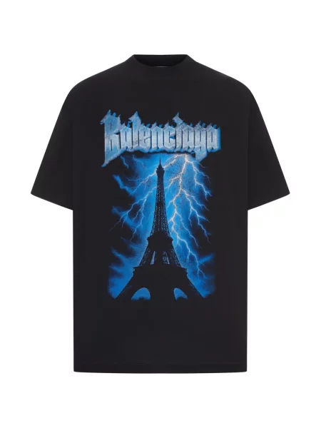Tricou Balenciaga cu imagine negru
