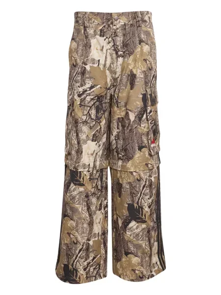 Камуфлажна плетена тениска Adidas с принт черно