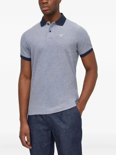 Polo Barbour cu broderie albastru