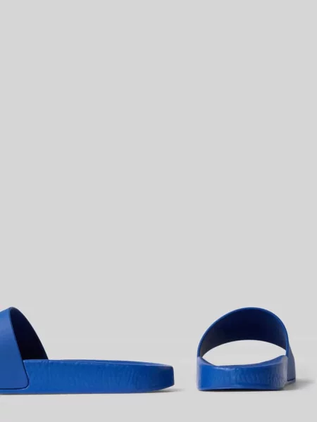 Klapki kąpielowe z aplikacja z logo Polo Ralph Lauren niebieskie