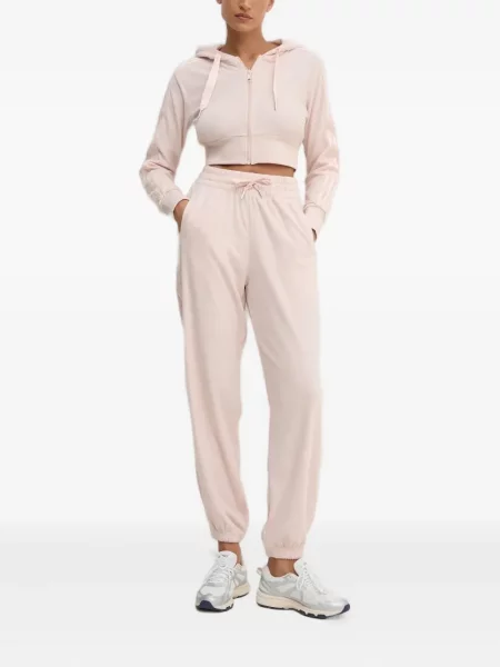 Pruhované krátké kalhoty Adidas s výšivkou modré