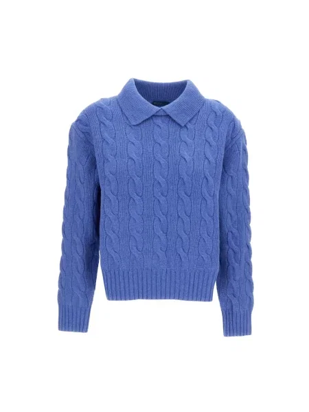 Sweter Polo Ralph Lauren wełniany niebieski
