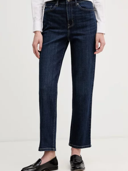 DKNY jeansy straight granatowe