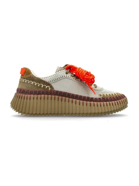 Sneakersy Chloe Nama skórzane beżowe