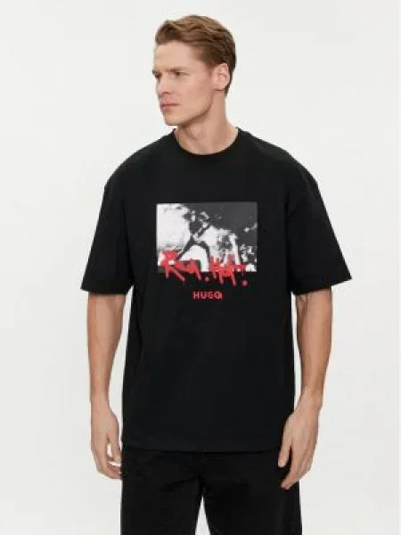 Hugo Tricou Domenade Oversize negru