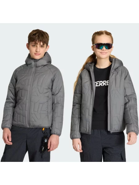 Bunda Terrex Kids Xperior CLIMAWARM Padded šedá
