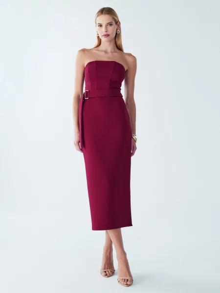 BWLDR Rochie de cocktail Bydee burgundy roșu
