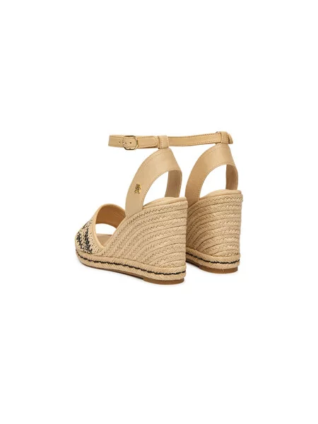 Tommy Hilfiger Espadrile High Wedge Espad Svetlo bež