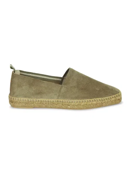 Lniane espadryle Castaner wsuwane zielone