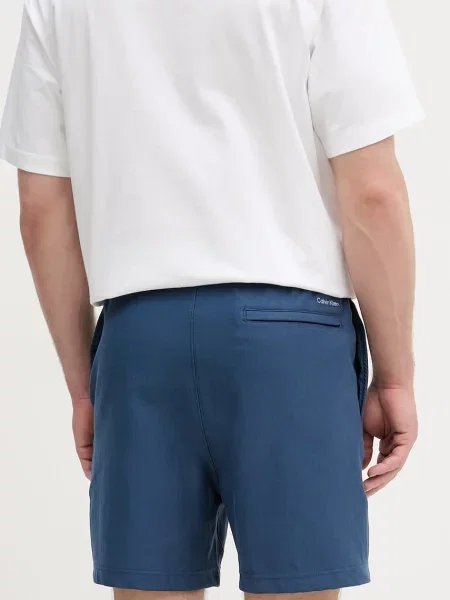 Calvin Klein Jeans szorty dresowe z bawełną niebieskie