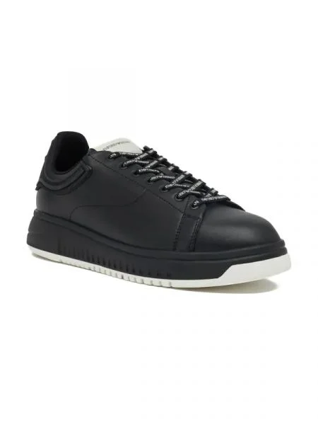 Emporio Armani De piele teniși negru
