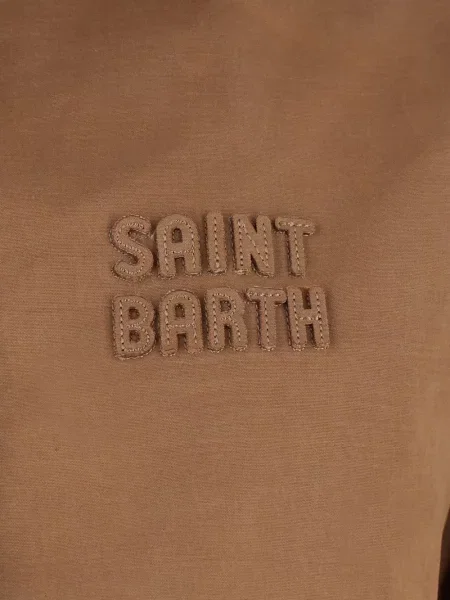Geacă parka Mc2 Saint Barth cu glugă cu blană bej