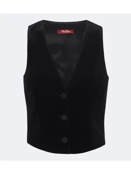 Vestă Max Mara de catifea eleganta negru