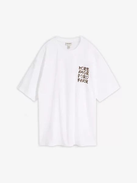 T-shirt oversize z czystej bawełny organicznej biała