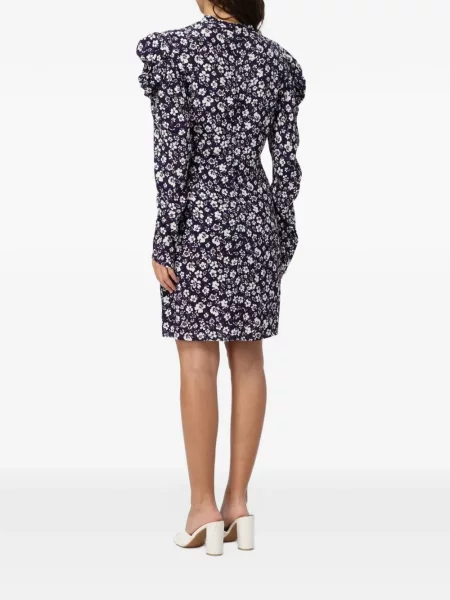 Rochie mini Mar De Margaritas cu model floral cu imagine albastru