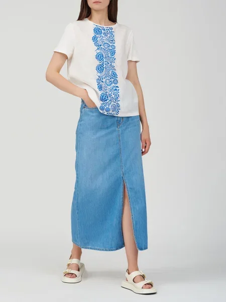 Спідниця Weekend Max Mara блакитна