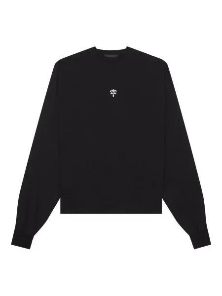 Tricou Place Of ëlms cu broderie lung negru