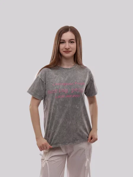 Футболка LUMO світло-сірий віскоза/поліестер сіра