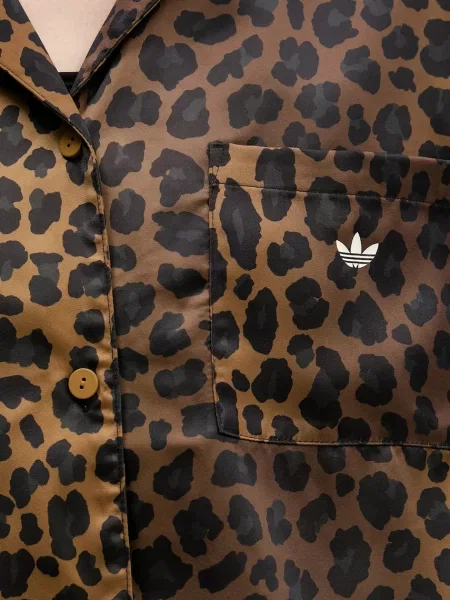 Классическая ошейниковый рубашка Adidas Originals коричневая