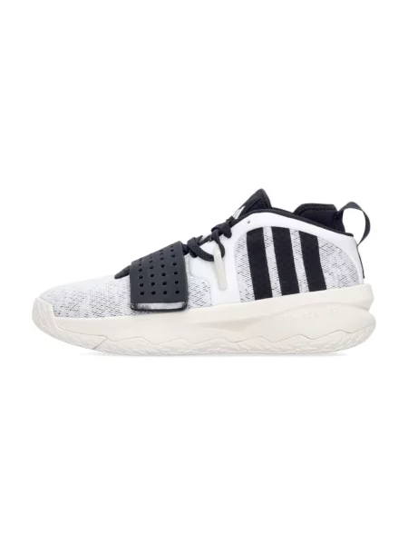 Sneakersy Adidas Dame sznurowane do koszykówki białe