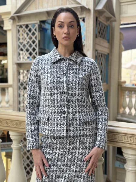 Жакет CAT ORANGE білий/чорний вовна/віскоза білий