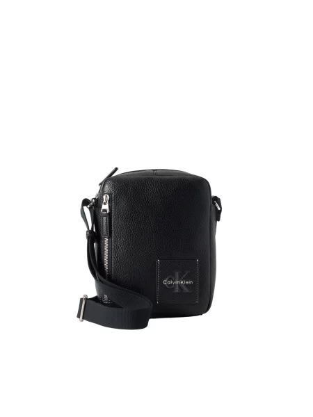 Calvin Klein geantă mică pentru bărbați cu imitație de piele negru