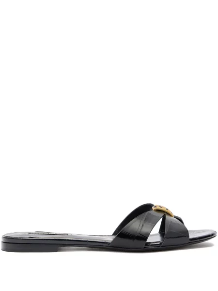 Sandale Roberto Cavalli fără toc negru