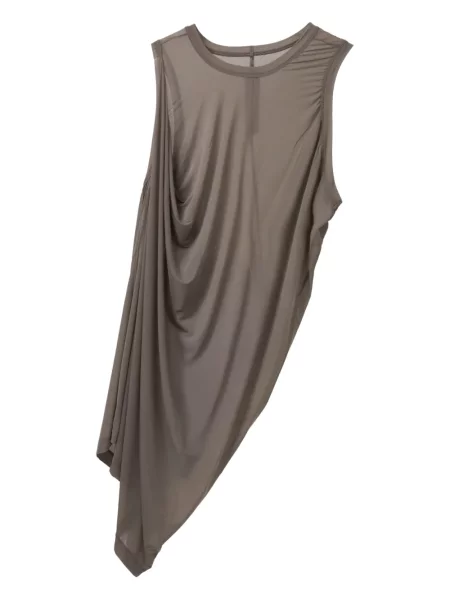 Риза Rick Owens с драперии кафяво