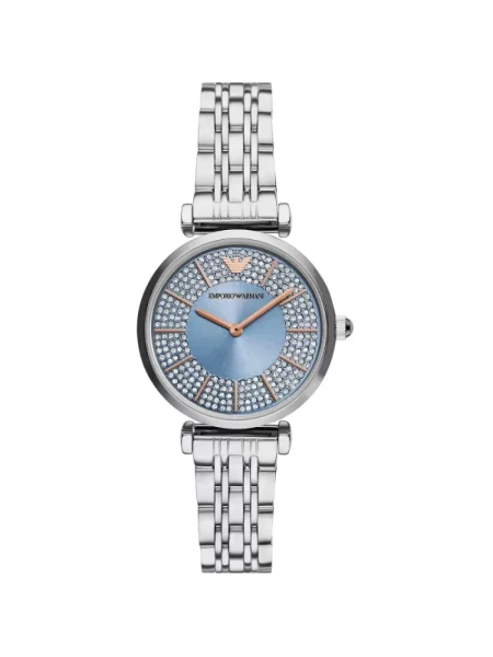 Emporio Armani zegarek Gianni T-Bar srebrny szary