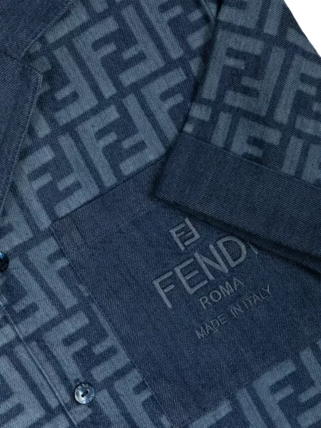 Koszula dziecięca Fendi niebieska