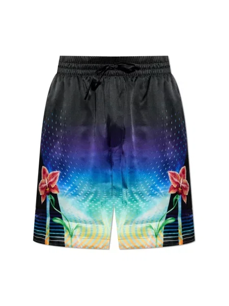 Lniane wielobarwność szorty Casablanca