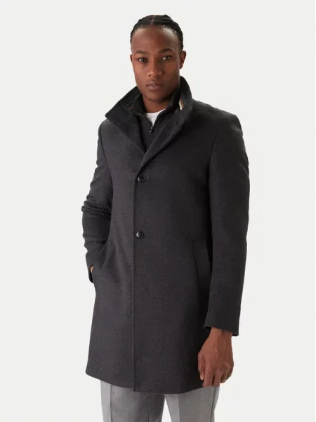 BOSS Volneni plašč H-Hyde siva