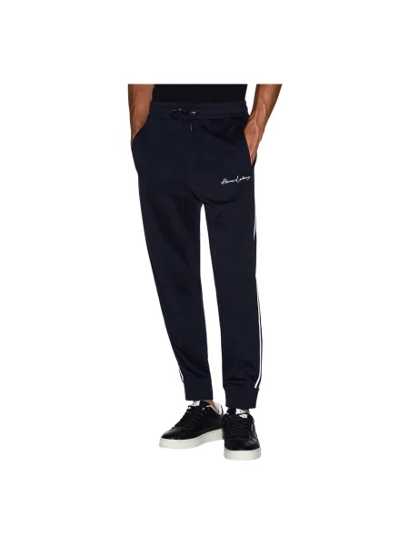 Armani Exchange spodnie dresowe niebieskie