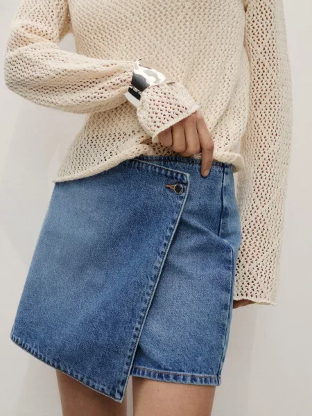 Джинсова спідниця MANGO синій