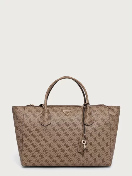 Guess geantă shopper pentru femei cu imitație de piele MARISSA bej