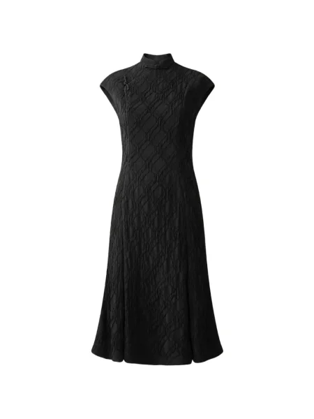 Rochie Shanghai Tang de mătase de costum negru