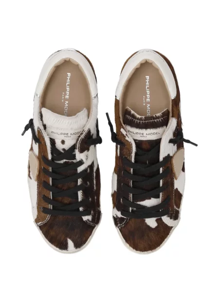 Sneakerși Philippe Model Paris cu imagine maro