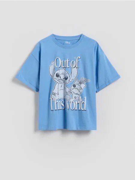 Reserved Tricou Lilo și Stitch albastru-violet albastru