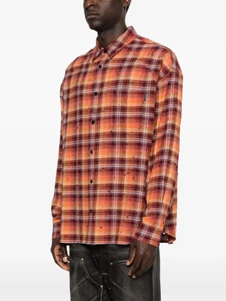 Košile Juun.j s oděrkami oranžová