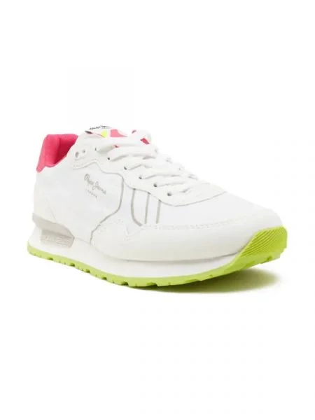 Pepe Jeans London Sneakers BRIT NEON W alb