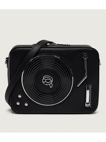 Karl Lagerfeld Geantă poștaș Ikon Novelty Turntable negru