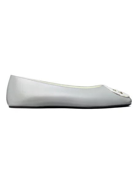 Balerinki Tory Burch skórzane szare