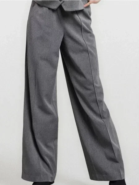 Штани wide leg сірий