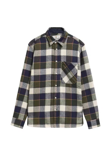 Cămașă Barbour în carouri cu imagine de flanelă verde