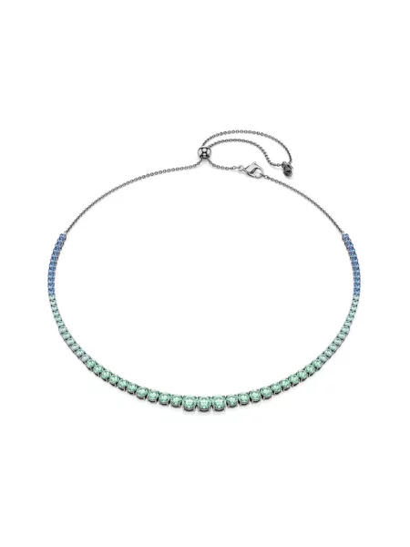 Swarovski naszyjnik z cyrkonią MATRIX zielony